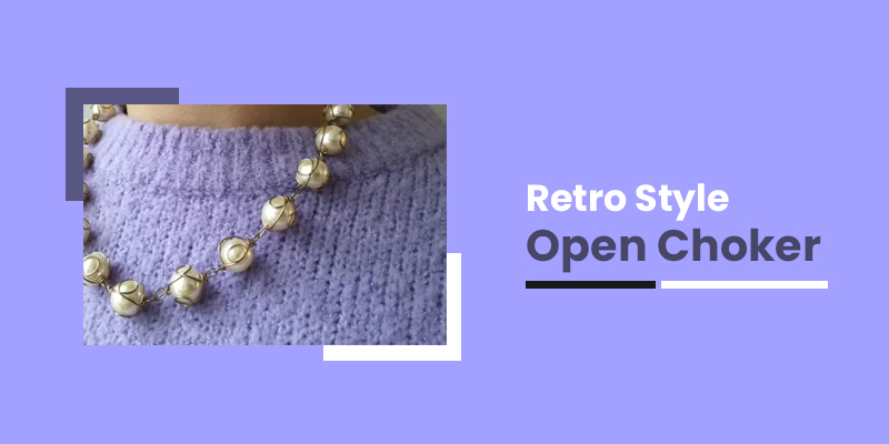 Retro Style Open Choker