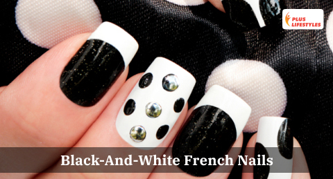 Black-And-White French Nails