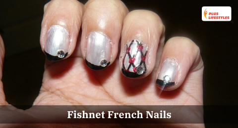 Fishnet French Nails