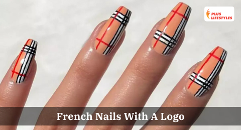 French Nails With A Logo