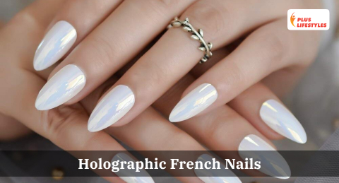 Holographic French Nails