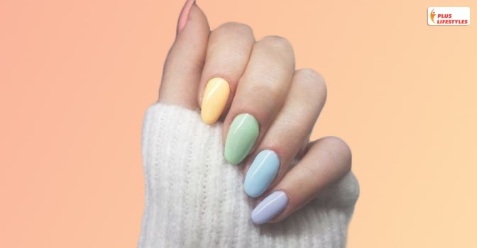 Rainbow Nails With Pastel Effect