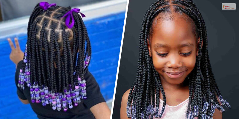 Box braids with beads