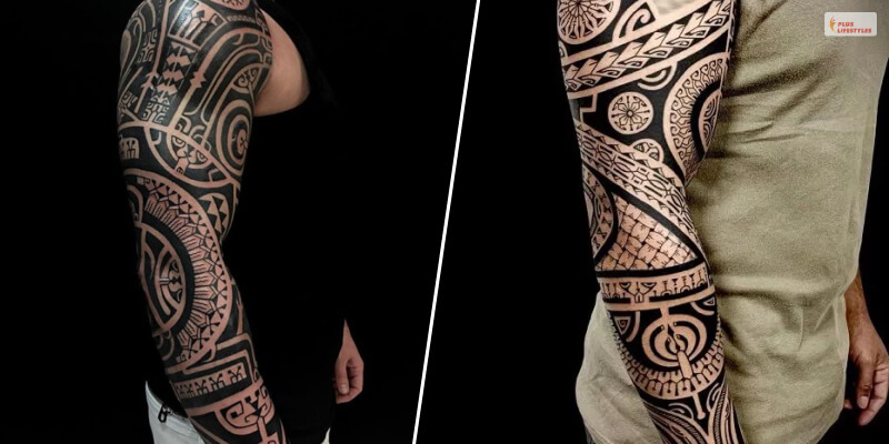Tribal Style Tattoo On Forearm