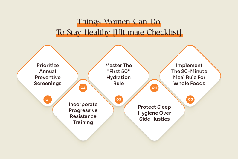 Things Women Can Do To Stay Healthy Ultimate Checklist