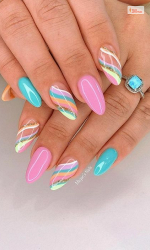 Colors and Designs of Easter Nails