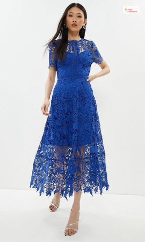 Lace Detail Midi Dress