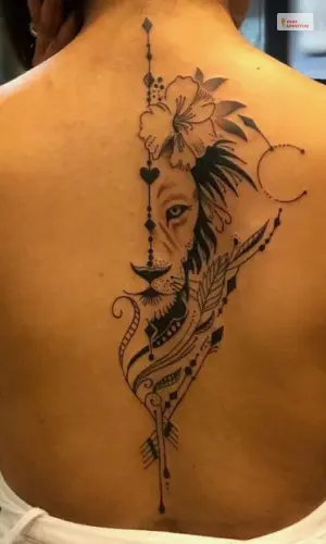 Lion Spine Tattoo