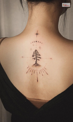 Tree Tattoo On Spine