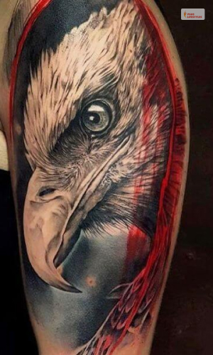 Eagle Trash Polka Tattoo- 1