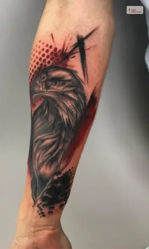 Eagle Trash Polka Tattoo   