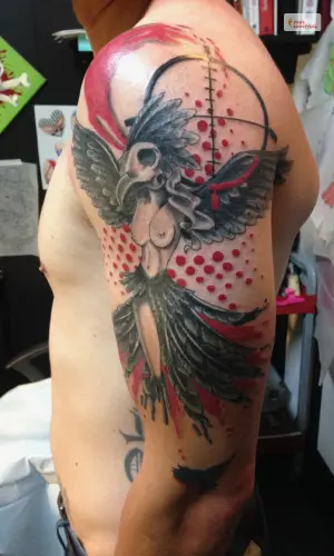 Phoenix Trash Polka Tattoo Style 1