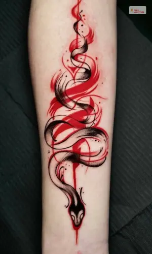 Snake Polka Trash Tattoo Style For Women- 2